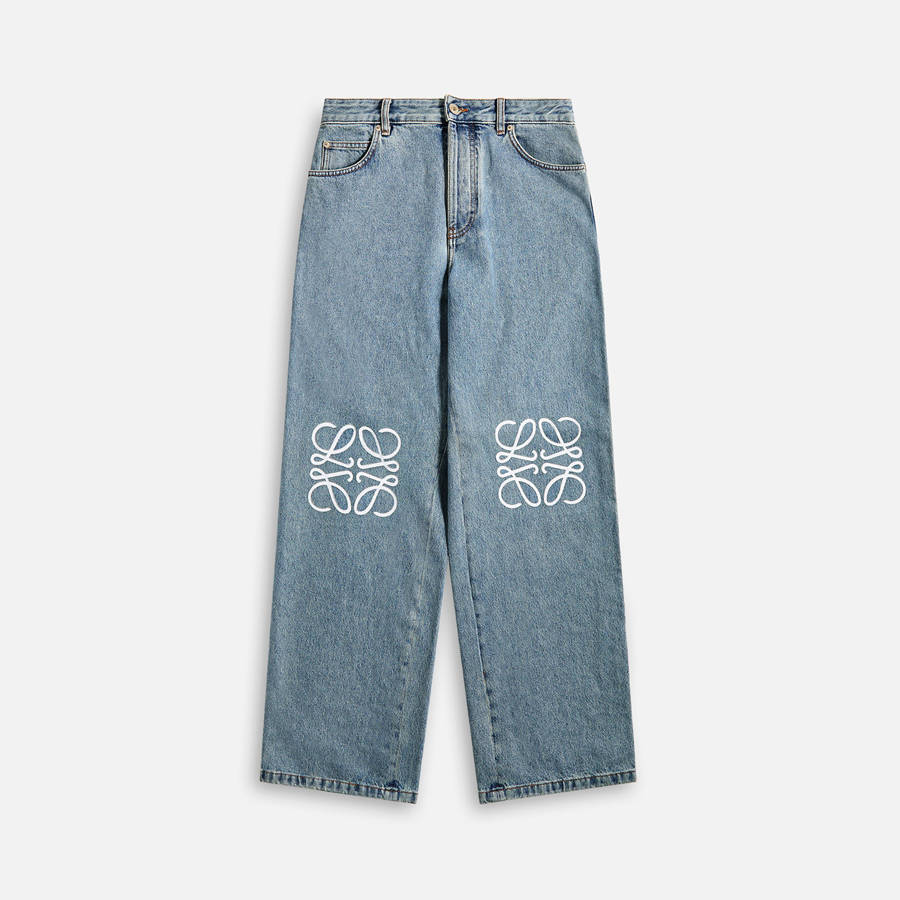 Blue Men Kith Loewe Anagram Baggys Pants | 6487-JVYHB