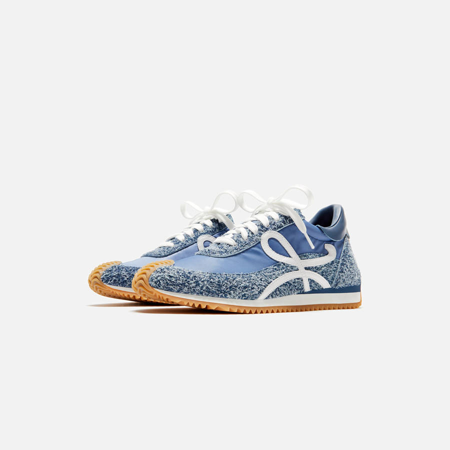 Blue Men Kith Loewe Flow Runner Sneakers | 2193-BVGUX
