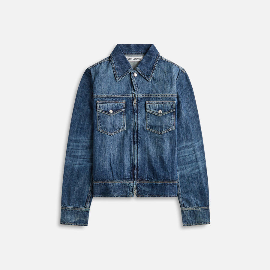Blue Men Kith Our Legacy Trucker Vintage Denim Jackets | 9138-XFMZY