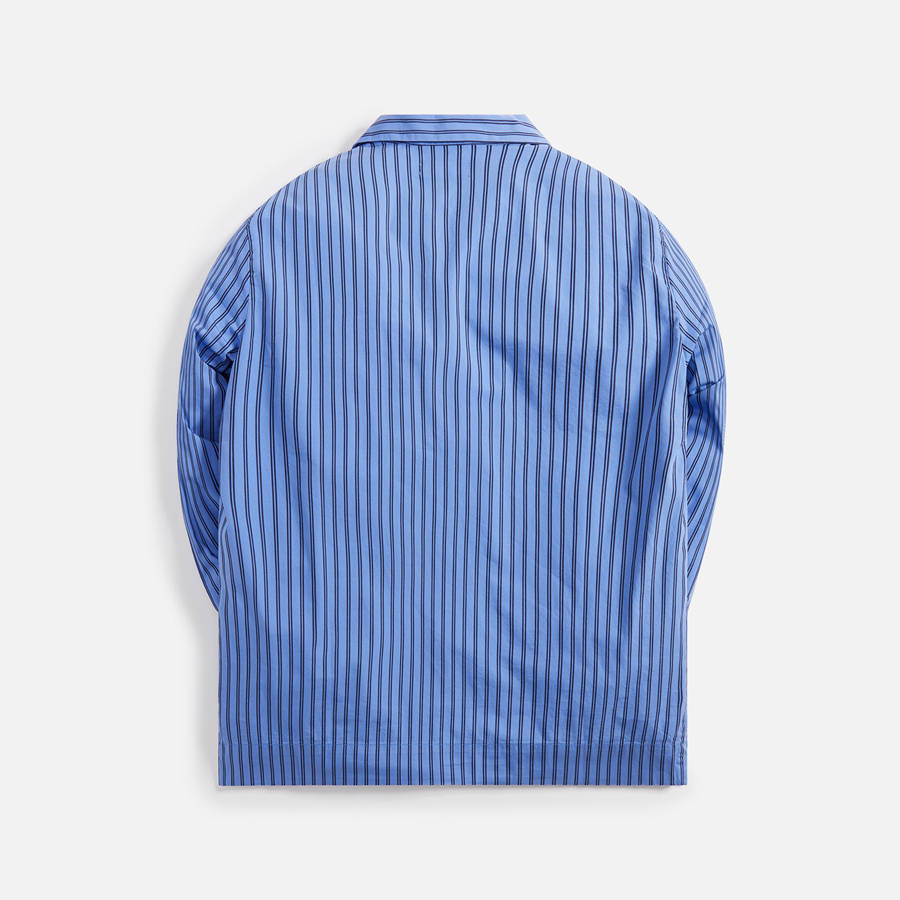 Blue Men Kith Tekla Poplin Long Sleeve Pajama Shirt Underwear | 7196-WGMSV