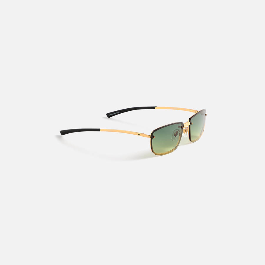 Blue Men Kith Vintage Frames VF Celebrity 24KT Gold Sunglasses | 6207-RLKZD