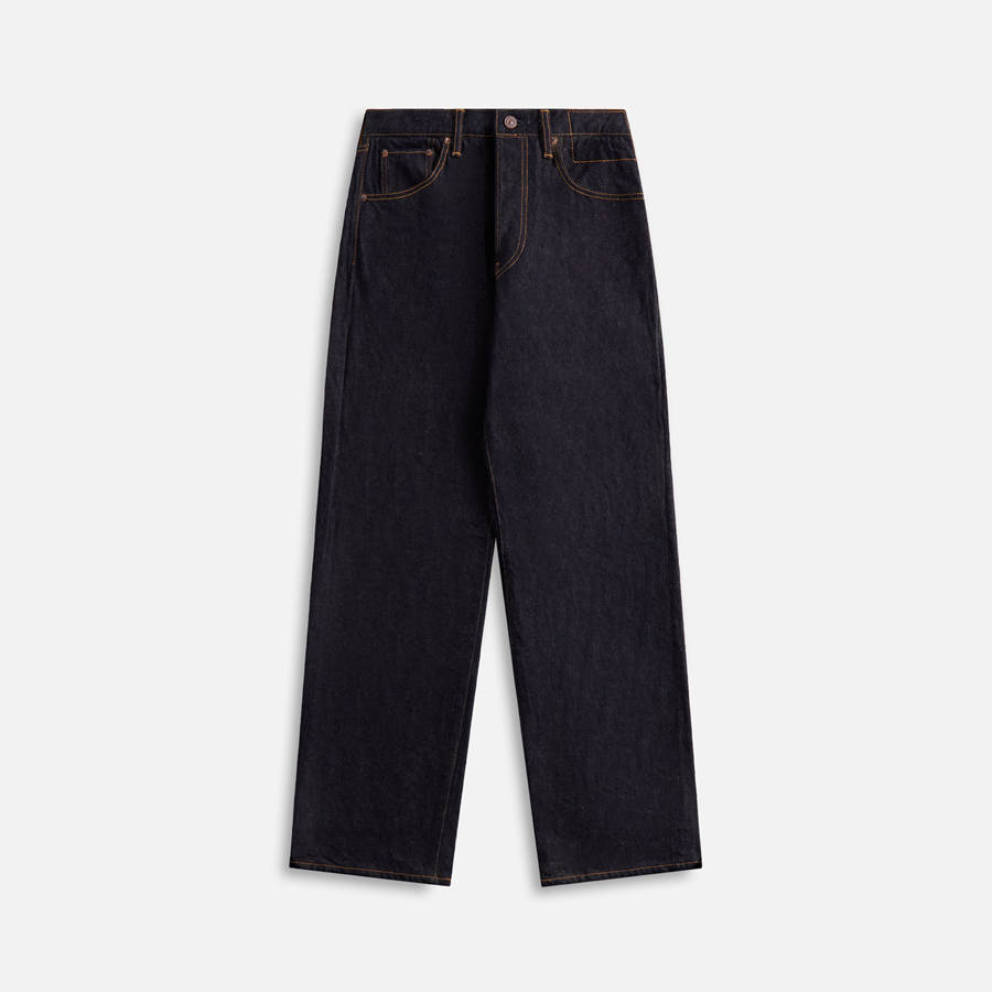 Blue Men Kith Visvim Social Scultpure 01 Wide Raw Mud OD Jeans | 7540-BTHMK