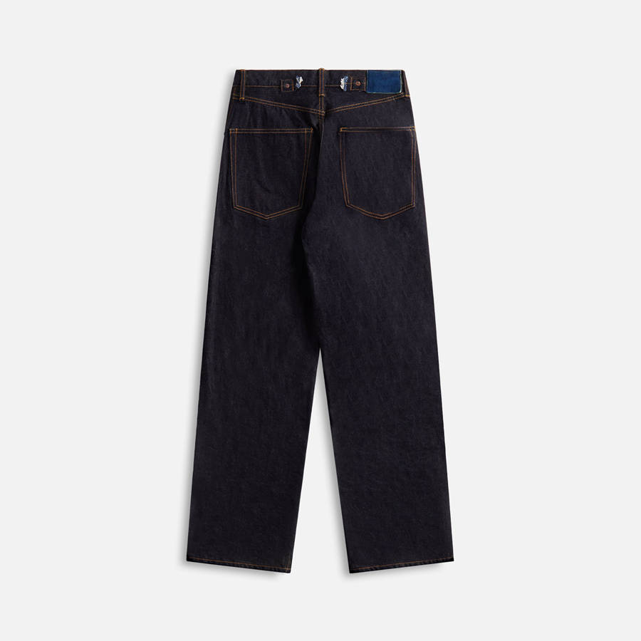 Blue Men Kith Visvim Social Scultpure 01 Wide Raw Mud OD Jeans | 7540-BTHMK