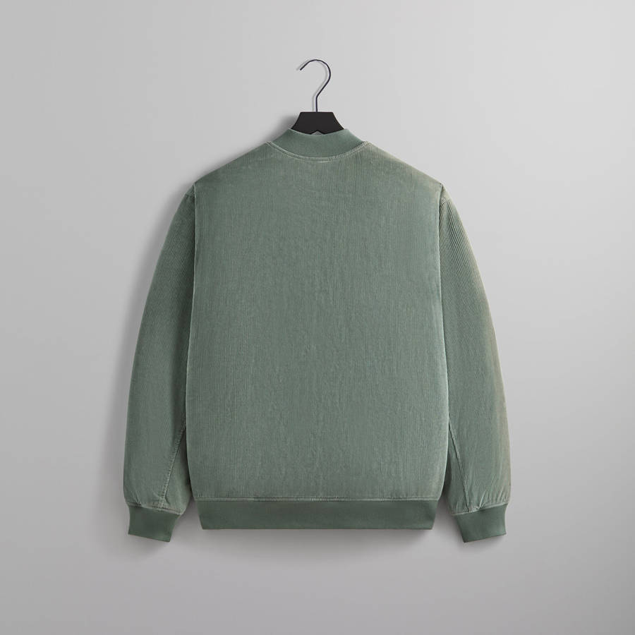 Blue Men Kith Washed Corduroy Avery Bomber Jackets | 0852-YDRWB