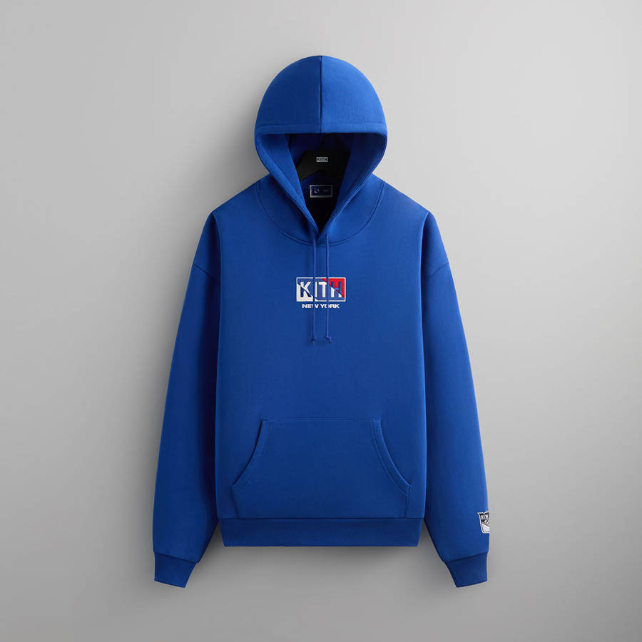Blue Men Kith for the New York Rangers New York Nelson Hoodie Sweatshirts | 8067-COTRW