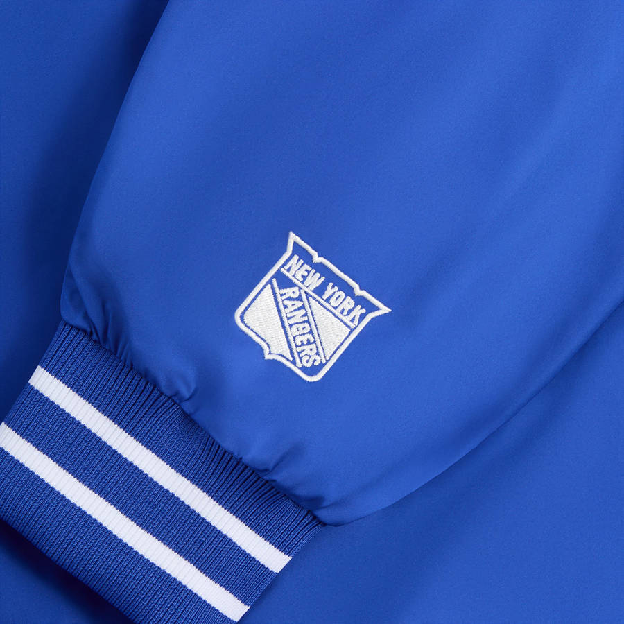 Blue Men Kith for the New York Rangers Nylon Quarter Zip Sweatshirts | 9046-FMSPW