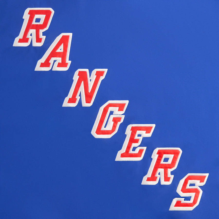 Blue Men Kith for the New York Rangers Nylon Quarter Zip Sweatshirts | 9046-FMSPW