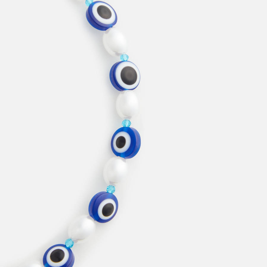 Blue Women Kith Crystal Haze Evil Eye Phone Bracelet Jewelry | 7203-NVKRP