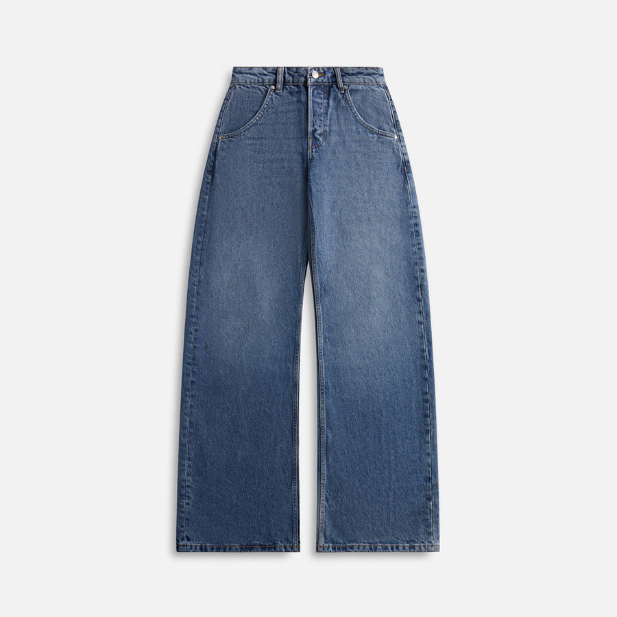Blue Women Kith EB Denim Enzo Mid Rise Barrel Jeans | 9532-HKLJO