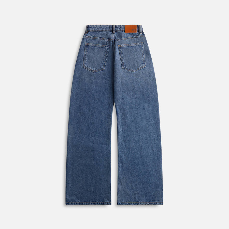 Blue Women Kith EB Denim Enzo Mid Rise Barrel Jeans | 9532-HKLJO