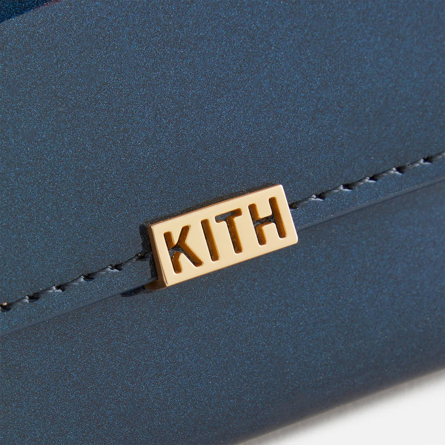 Blue Women Kith Patent Leather Double Card Holder Wallets | 0856-FWOEX