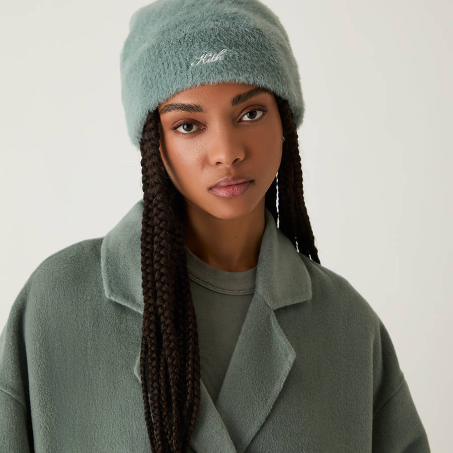 Blue Women Kith Shaggy Beanie Headwear | 9864-HABDY
