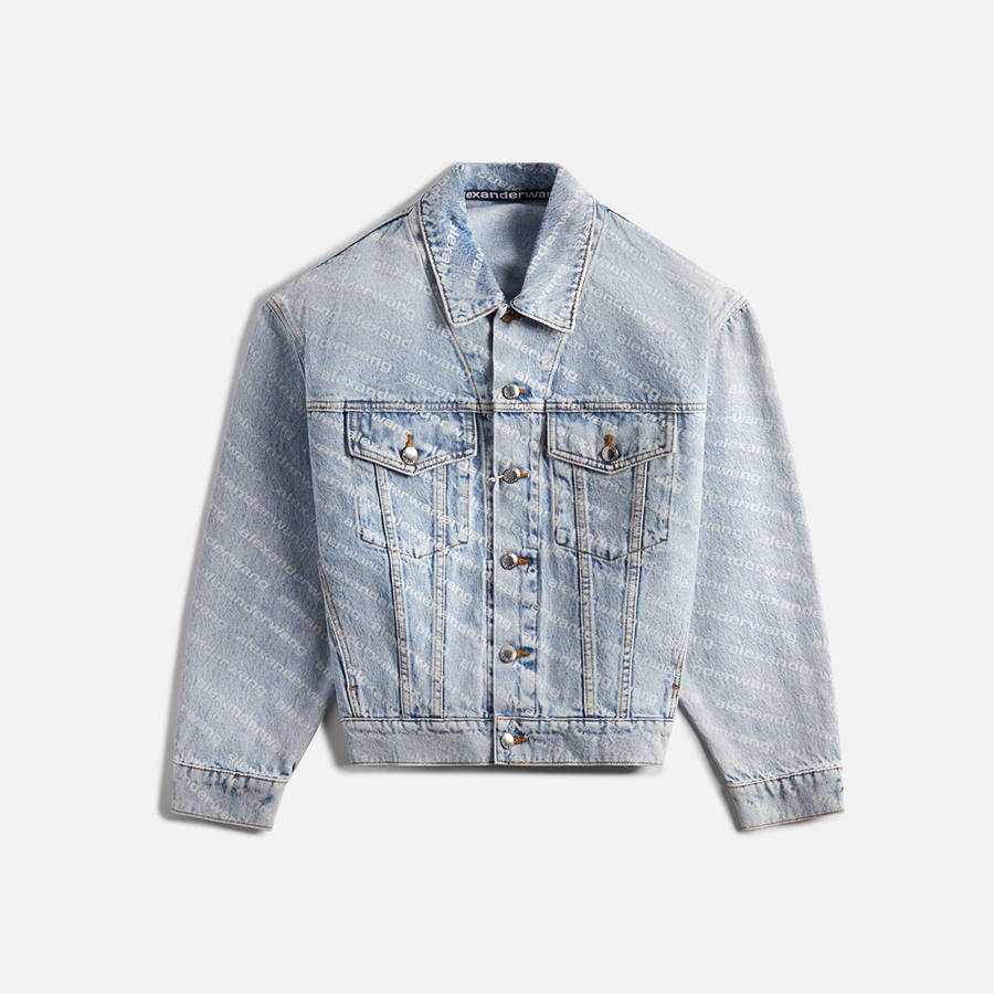 Blue Women Kith T by Alexander Wang Falling Back Jackets | 0352-DZQSL