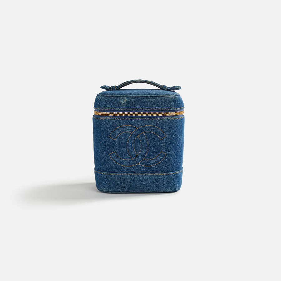 Blue Women Kith WGACA Chanel Denim Vanity Bags | 8526-WQXBM