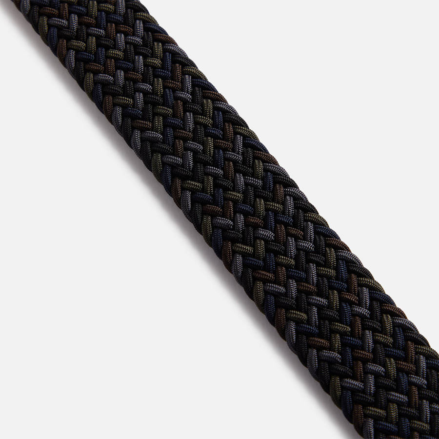 Blue / Grey / Black Men Kith Anderson's Multi Color Stretch Woven Belts | 0394-IGQSV