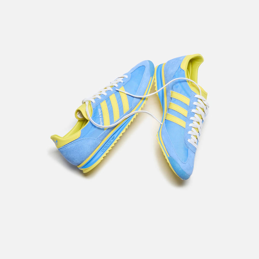 Blue / Light Yellow / White Men Kith adidas x Sporty and Rich SL 72 Sneakers | 7239-ETJZR