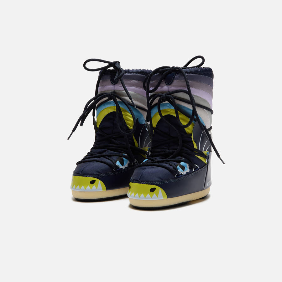 Blue / Multicolor Kids' Kith Moon Icon Dragon Boots | 4739-DVUES