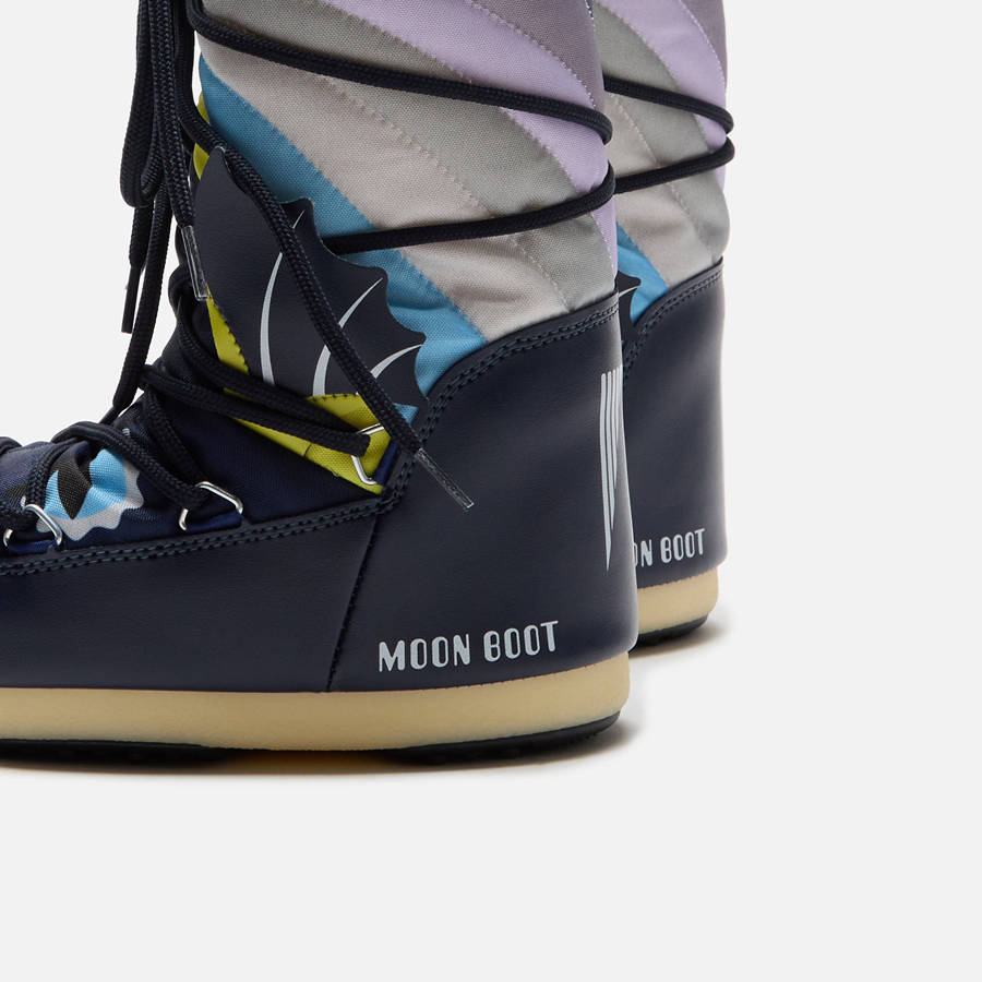 Blue / Multicolor Kids' Kith Moon Icon Dragon Boots | 4739-DVUES