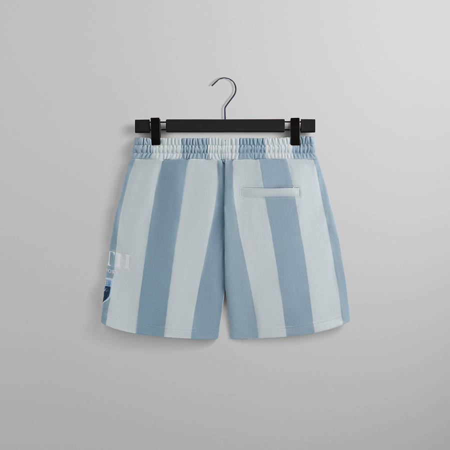 Blue / White Men Kith Fleece Curtis Shorts | 2109-EODYQ