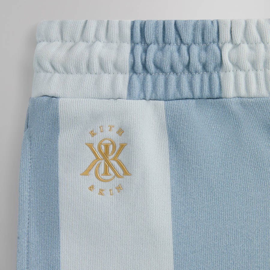Blue / White Men Kith Fleece Curtis Shorts | 2109-EODYQ