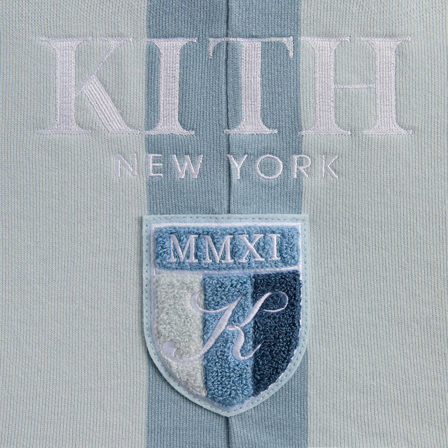 Blue / White Men Kith Fleece Curtis Shorts | 2109-EODYQ
