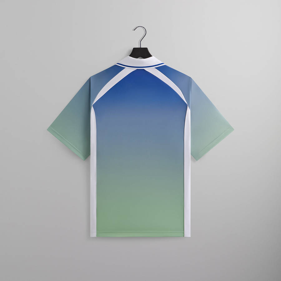 Blue / White Men Kith Gradient Edison Jersey T-Shirt | 3291-MGBAE
