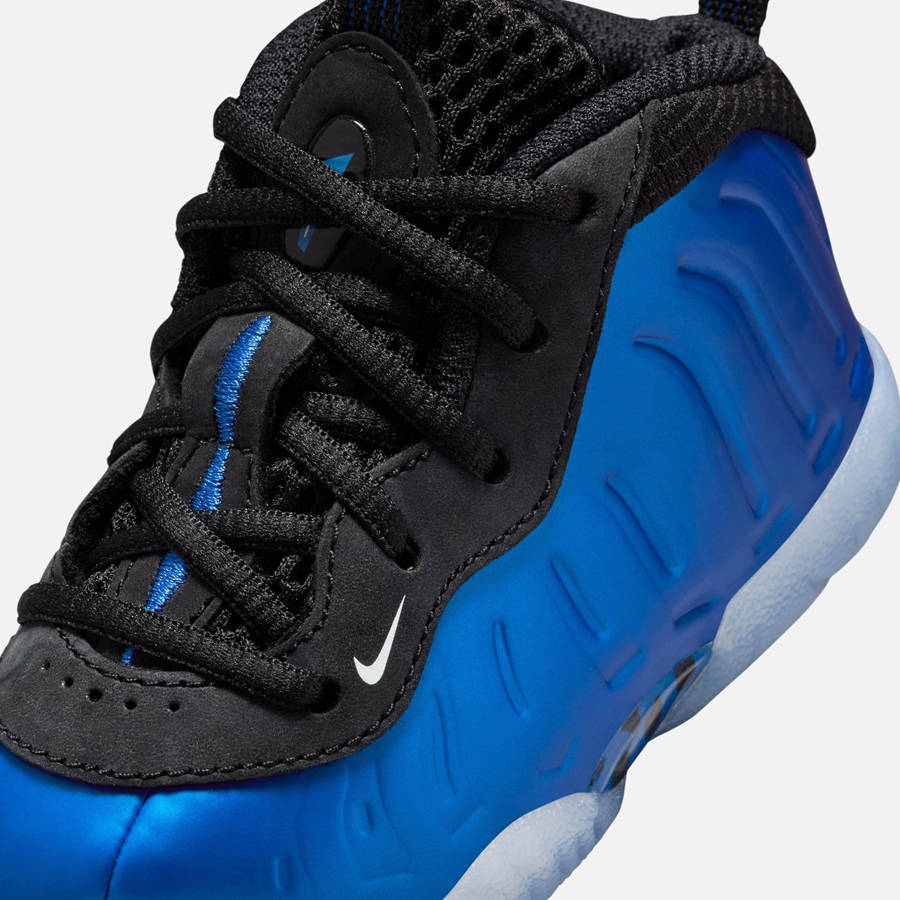 Blue / White / Black Kids' Kith Nike TD Air Foamposite One Sneakers | 1248-LHUBA