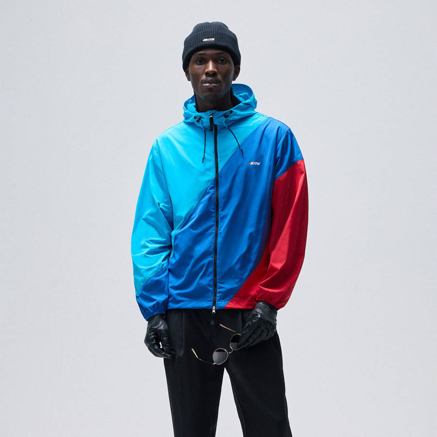 Blue / White / Red Men Kith for BMW Timo Windbreaker Jackets | 1453-IEDXL