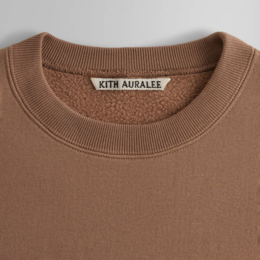 Brown Men Kith 101 for Auralee Smooth Soft Crewneck Sweatshirts | 5748-GIERP