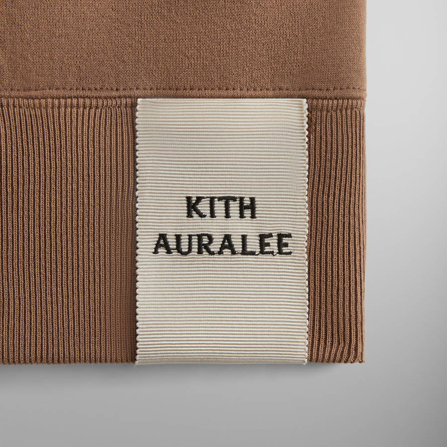 Brown Men Kith 101 for Auralee Smooth Soft Crewneck Sweatshirts | 5748-GIERP