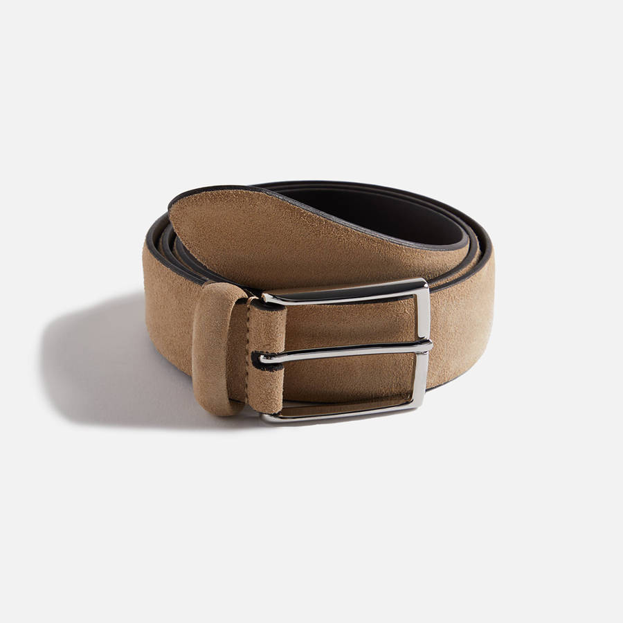 Brown Men Kith Anderson\'s Suede Semi Formal Belts | 3604-URQZI
