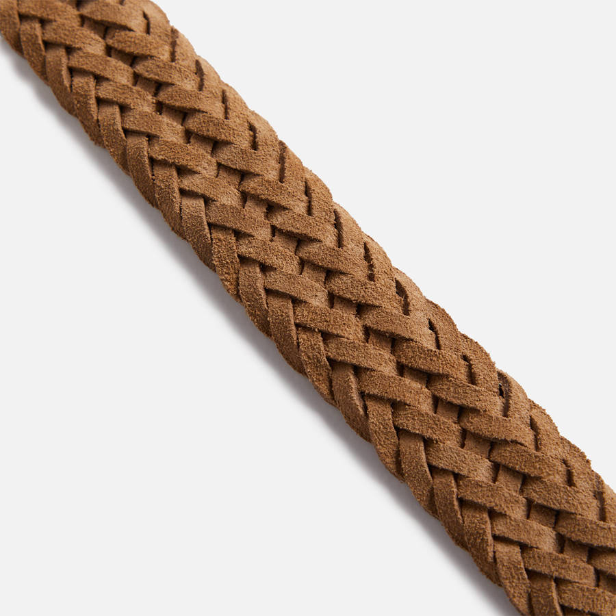 Brown Men Kith Anderson's Suede Woven Belts | 9436-XFUQK