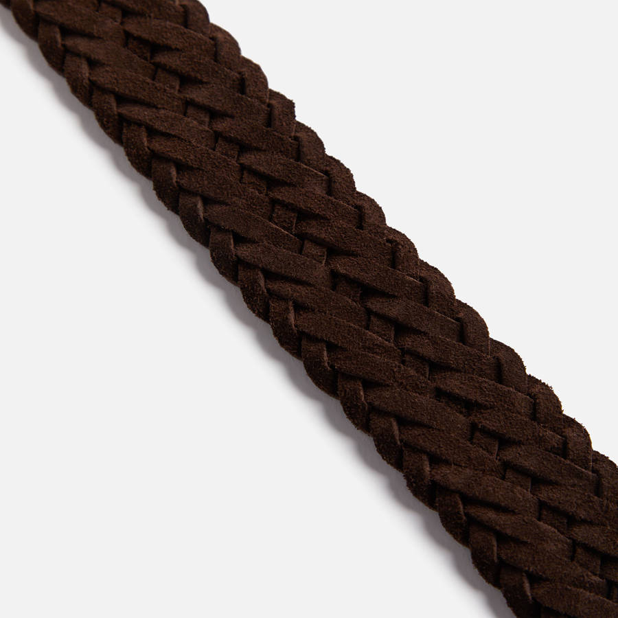 Brown Men Kith Anderson's Suede Woven Belts | 3567-CWHPA
