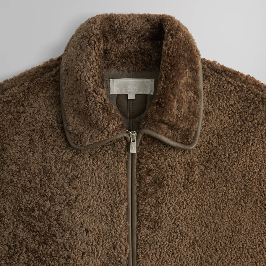 Brown Men Kith Archer Shearling Jackets | 6321-LFYIT