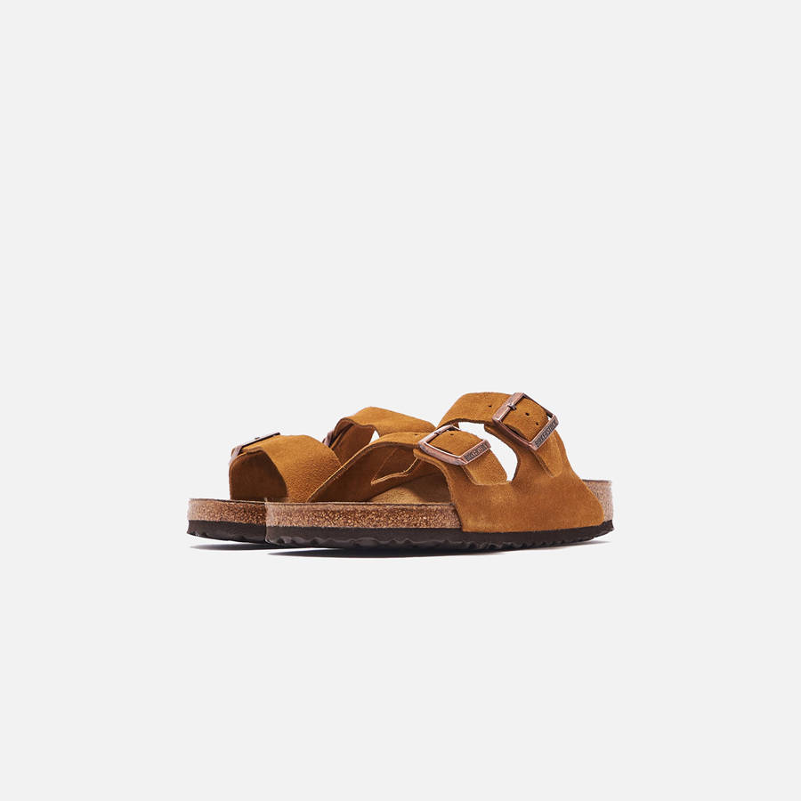 Brown Men Kith Birkenstock Arizona Soft Footbed Suede Sandals | 3096-DWXLY