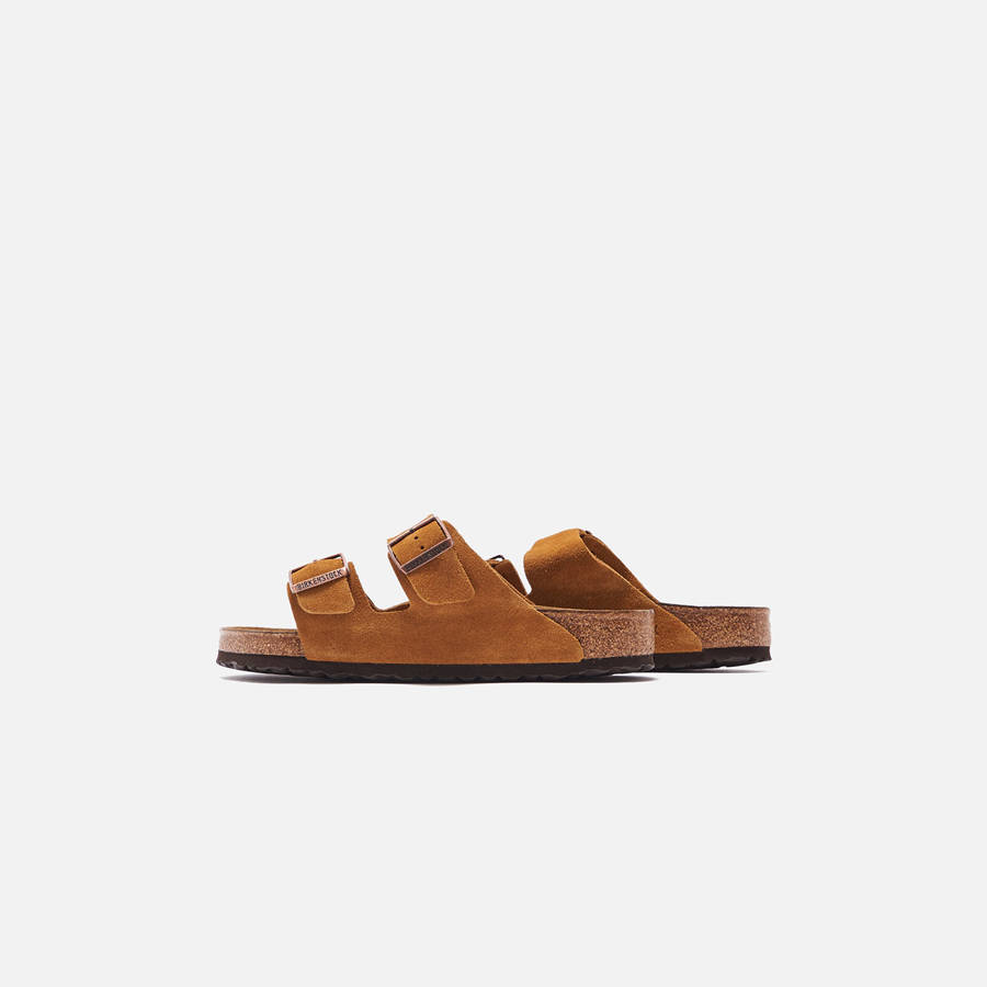 Brown Men Kith Birkenstock Arizona Soft Footbed Suede Sandals | 3096-DWXLY