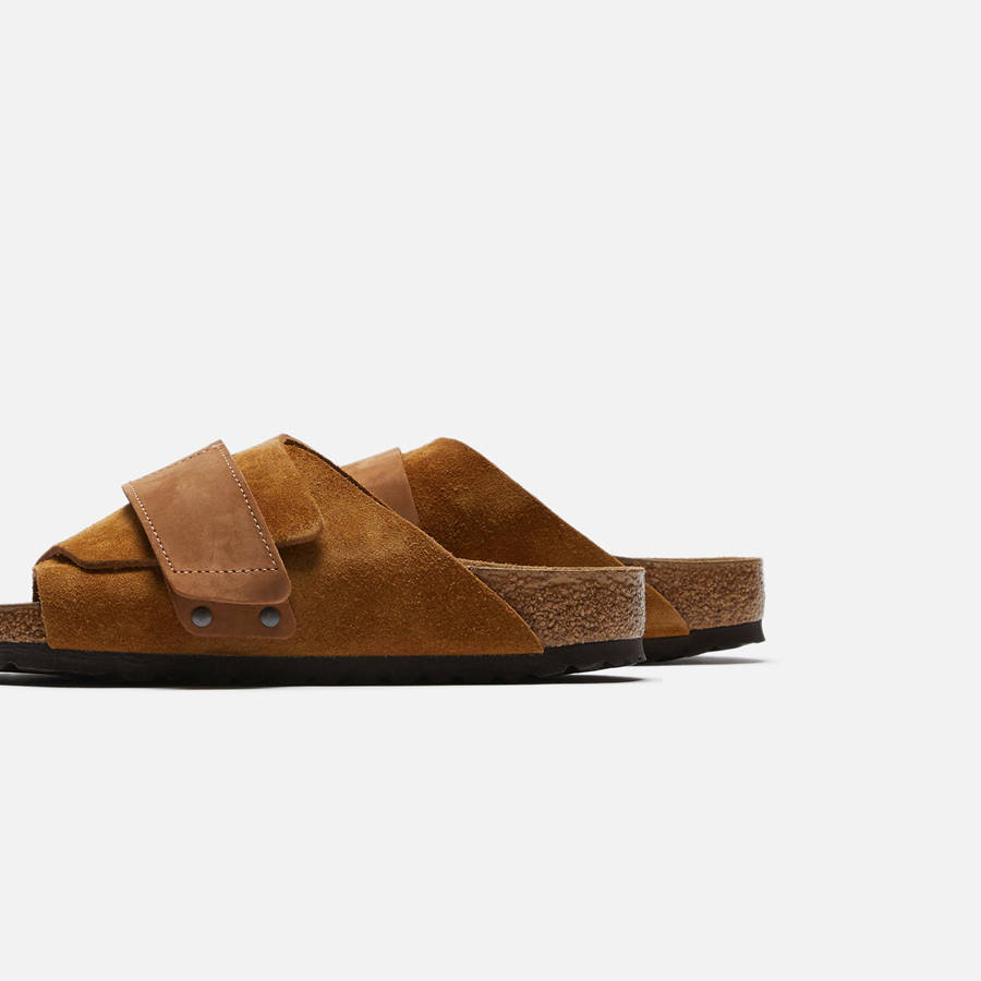 Brown Men Kith Birkenstock Kyoto Suede Sandals | 1208-BQGPY