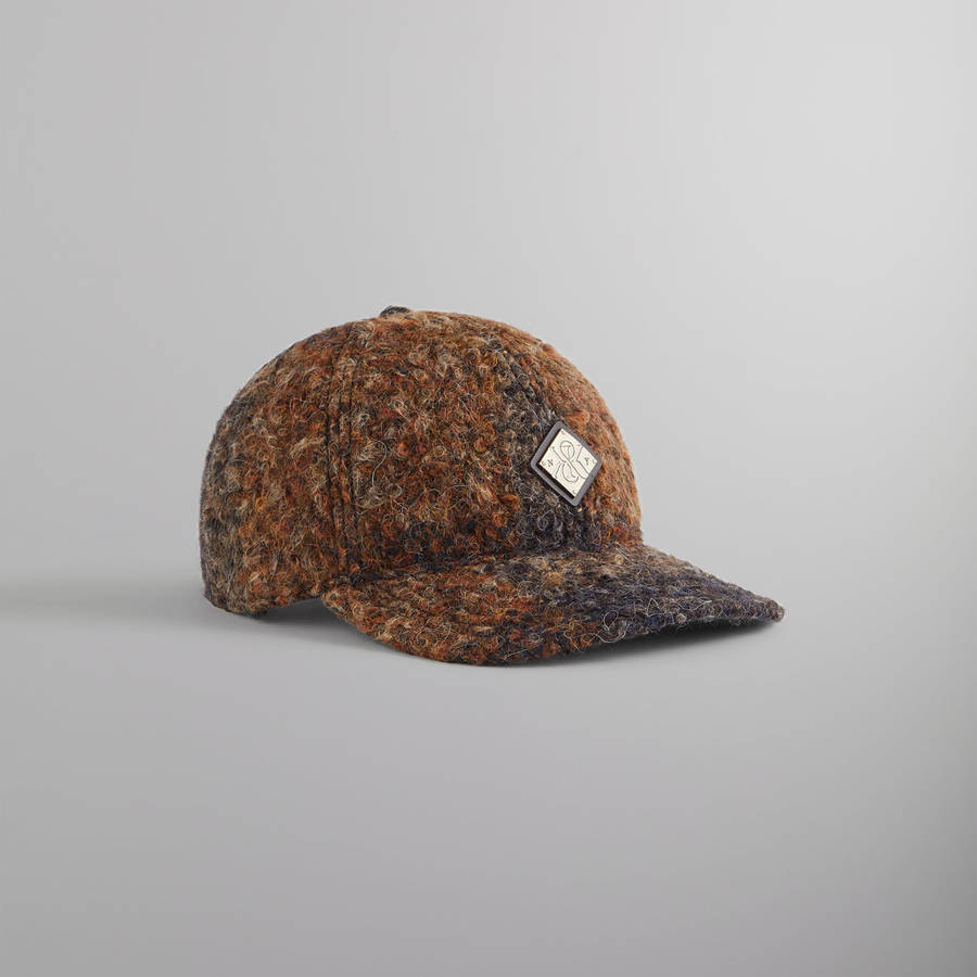 Brown Men Kith Boucle Check Suede Brim Aaron Cap | 3509-DSKWP