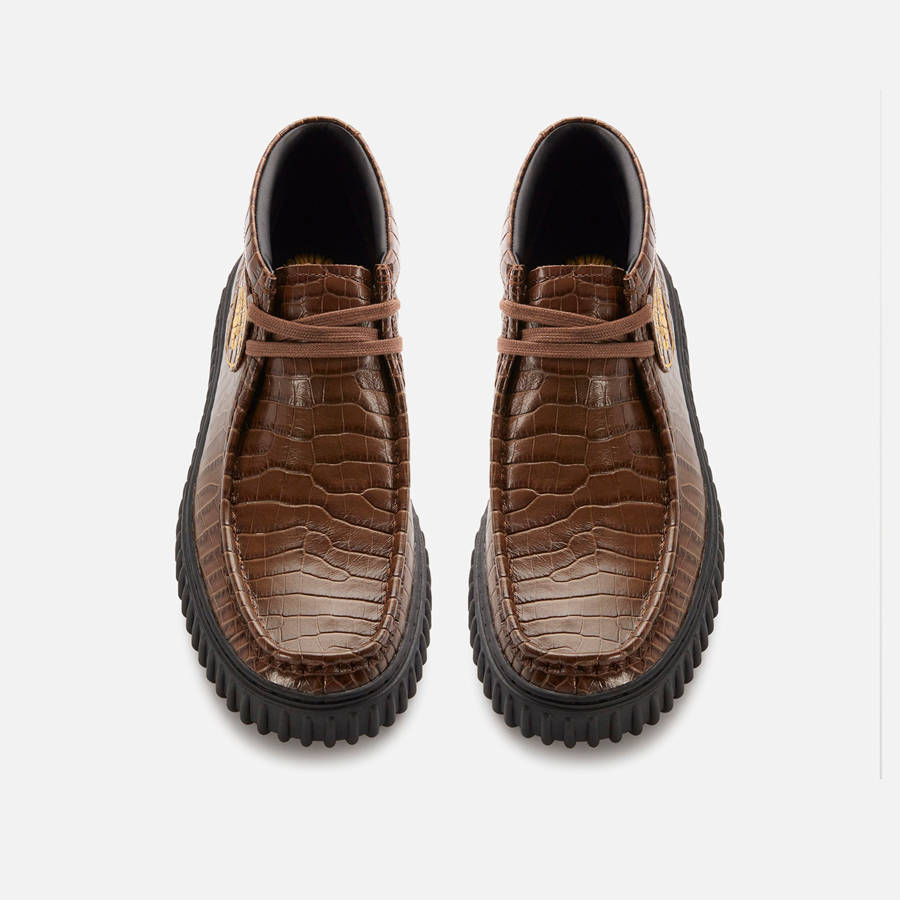 Brown Men Kith Clarks x Martine Rose Torhill Hi Sneakers | 9357-YSCFU