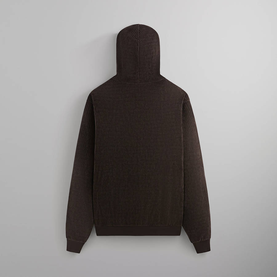 Brown Men Kith Corduroy Williams VI Hoodie Sweatshirts | 0672-SNARO