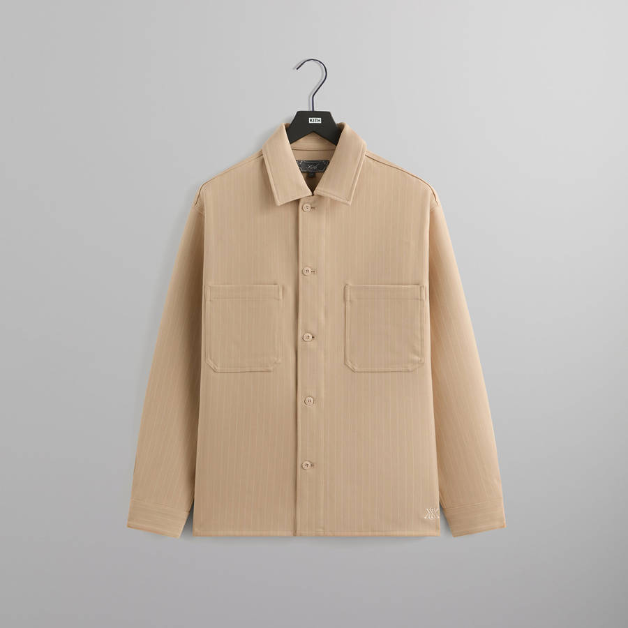 Brown Men Kith Double Weave Ace Buttondown Shirts | 8692-WTIEL