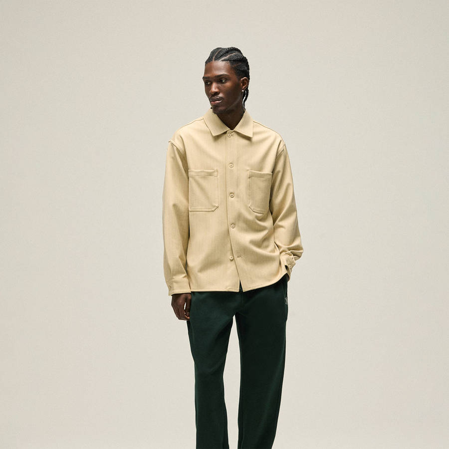 Brown Men Kith Double Weave Ace Buttondown Shirts | 8692-WTIEL