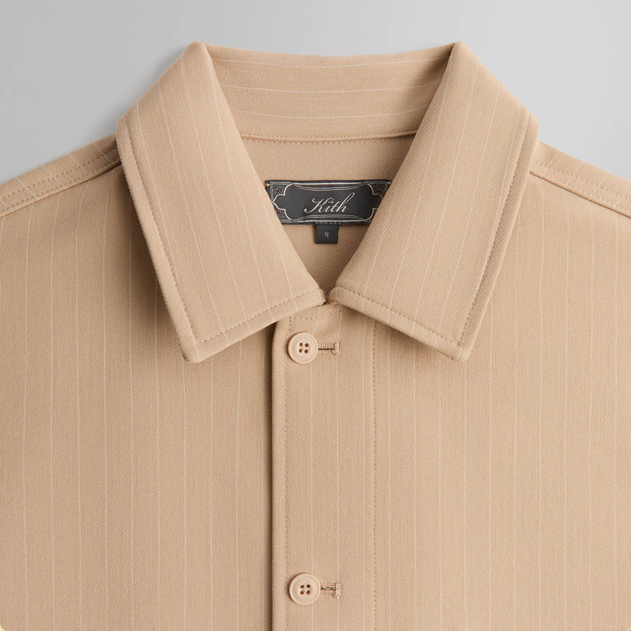 Brown Men Kith Double Weave Ace Buttondown Shirts | 8692-WTIEL