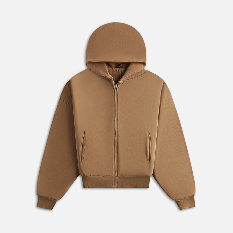 Brown Men Kith Entire Studios Thermal Hoodie | 6372-AHTBZ