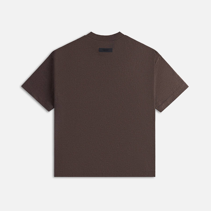 Brown Men Kith Essentials Logo T-Shirt | 5841-MFYZW