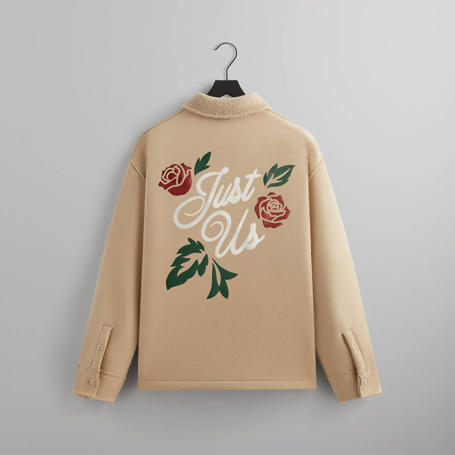 Brown Men Kith Faux Shearling Long Sleeve Boxy Collared Shirts | 6940-AJQRY