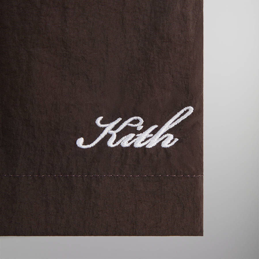 Brown Men Kith Garment Washed Nylon Active Swim Shorts | 4687-UXRJZ