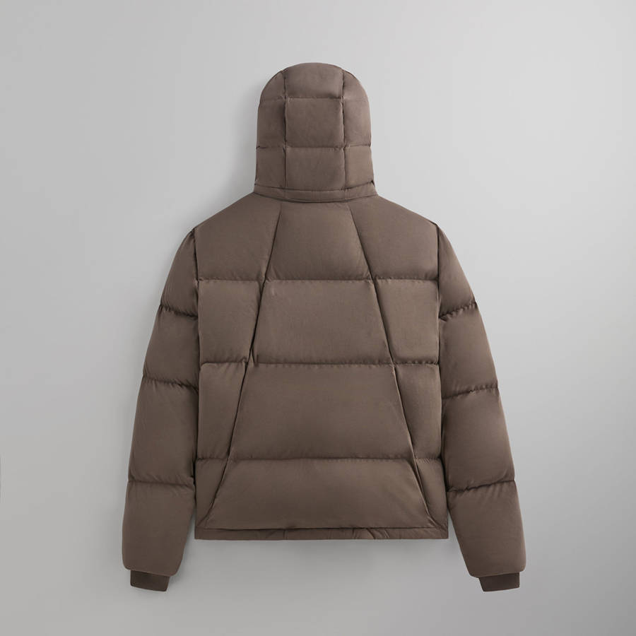 Brown Men Kith Jersey Midi Puffers | 6742-HVJXO