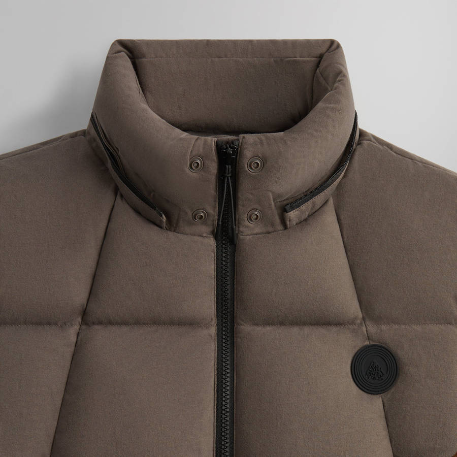 Brown Men Kith Jersey Midi Puffers | 6742-HVJXO