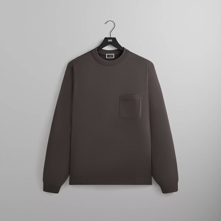 Brown Men Kith Long Sleeve Leonard Pocket Shirts | 2605-KTGCV